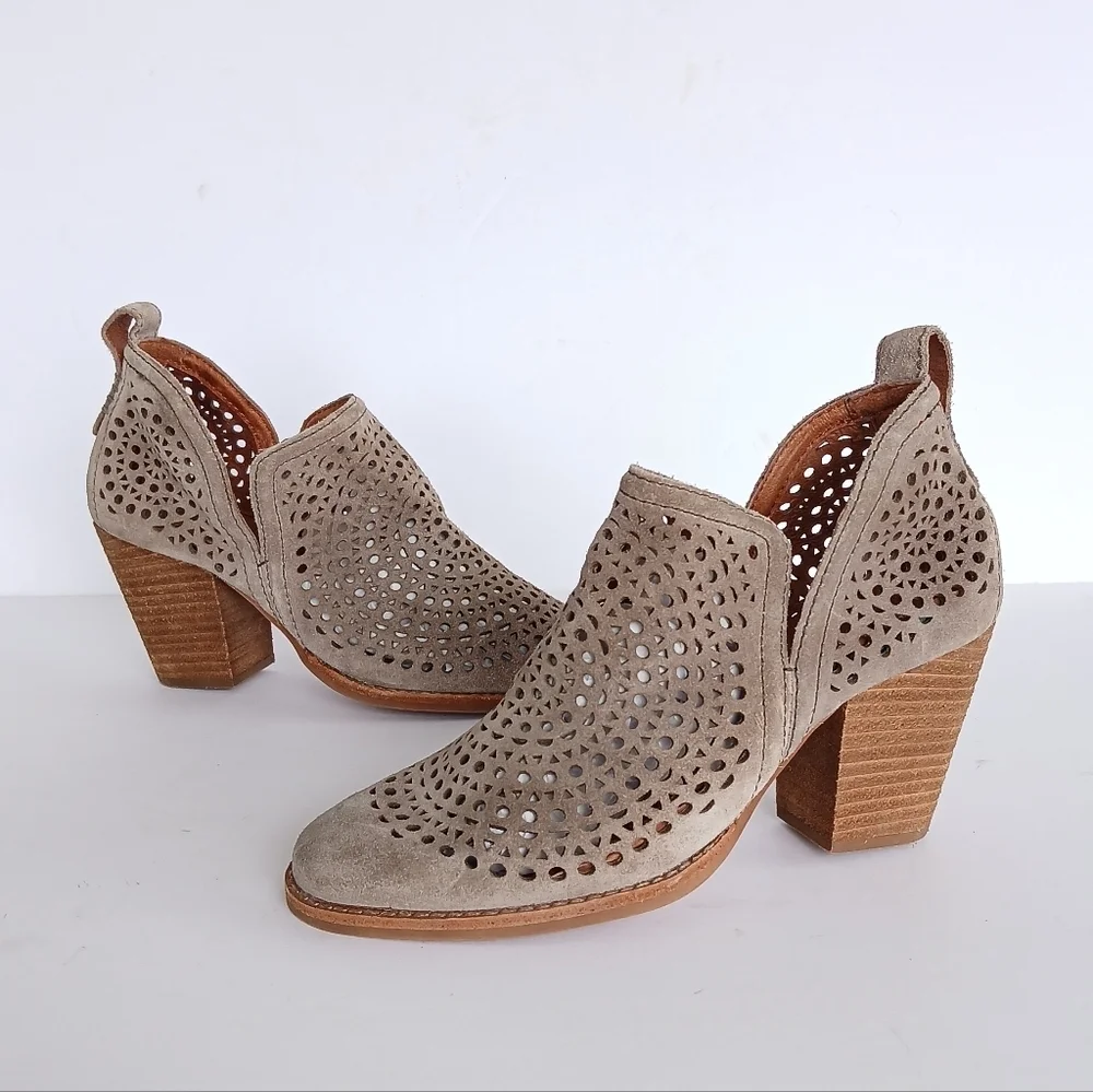 Jeffrey Campbell Leather Cutout Perforated Bootie